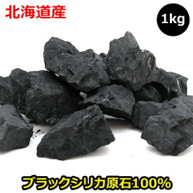 岩盤浴の原石 ブラックシリカ 北海道上ノ国町産 天然石100％ 1kg ブラックシリカで健康温泉気分 肩/腰/膝など気になる方に【美容 お肌に】【健康 温め】送料無料