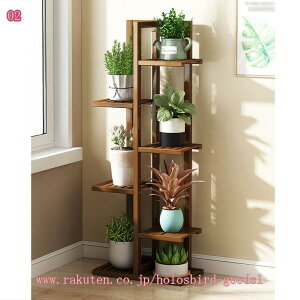 フラワースタンド 花台 おしゃれ ガーデニング 棚 木製 植木鉢 スタンド 鉢植え/観葉植物/盆栽 プランタースタンド ベランダ/玄関/室内/屋外 ガーデンラック スリム シンプル 四角 北欧 4段 5