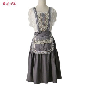 エプロン 体型カバー レース 大きなポケット 北欧 花柄 フェミニン オシャレ かわいい 大人 女性 フラワー柄 キッチン カフェ風 料理教室 保育園 花屋 料理店用 お誕生日 母の日 プレゼント h