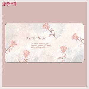 デスクマット テーブルマット デスクパット マウスパッド PUレザー ラップトップマット 滑り止め 防水 マウス対応 キーボードパッド 大型 可愛い 花柄 薔薇柄 マウスパッド ズレにくい リバ