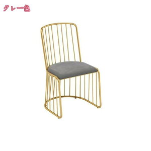 椅子 ドレッサーチェア 化粧椅子イス 鏡台用 背もたれ ゴールド脚 座り心地良い 美容室 サロン メイクアップ用チェア おしゃれ 装飾家具 モダンダイニングチェアコーヒー時用 レジャー 装