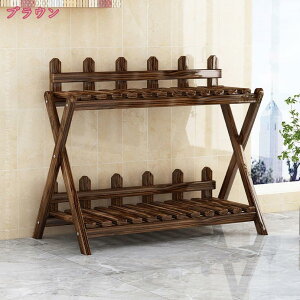 1000円OFFクーポン フラワースタンド フラワーラック 多肉植物ラック 天然木製 花台 植物棚 置き台 観葉植物ラック フラワーポットホルダー 盆栽スタンド スタイリッシュ 屋外室内 組み立て