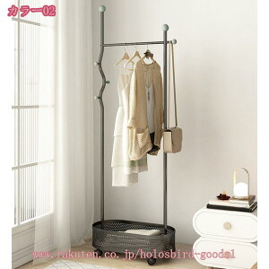 ハンガーラック キャスター付き バスケット付き 洋服掛け コート掛け ワゴン 洋服収納 ラック 収納 玄関 スリム 西海岸 ヴィンテージ 北欧 お洒落 おしゃれ 収納ラック ホーム 頑丈 ハンガー