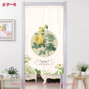のれん ロング おしゃれ 和風 ローズ柄 バラ 葉柄 緑 可愛い 暖簾 目隠し 遮光 間仕切り インテリア 子供 部屋 室内 障子 玄関 キッチンリビング 出入り口 holosbird-goods1