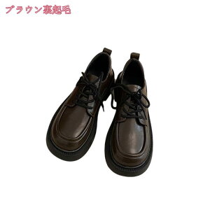 レースアップシューズ おじ靴 オックスフォードシューズ レディース 革靴 太ヒール 通勤靴 通学靴 紐靴 大きいサイズ 小さい 黒 茶 カッコイイ カジュアル フォーマル 春夏 秋冬 おじ靴 ハン