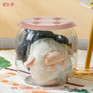 スツール 収納 おしゃれ 透明 多機能 おもちゃ ぬいぐるみ収納 座れる 履き替え椅子 収納ケース 収納ボックス 小物収納 収納ベンチ 玄関収納 収納スツール 玄関椅子 holosbird-goods1