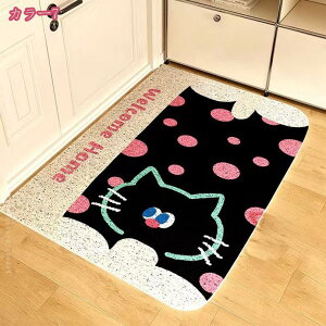 玄関マット 屋外 室内 滑り止め 家庭用 動物柄 かわいい ドアマット 泥落とし 吸水 耐磨耗性 水洗い 汚れ落とし カットできる 玄関まっと 猫カフェ ペット屋 店舗用 パティオ ベランダ 出入