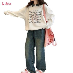 777円OFFクーポン セットアップ 女の子 韓国子供服 キッズ 長袖 秋 子ども服 上下セット ジャージ キッズ 女の子 服 デニムパンツ 女の子 長袖 暖かい 春秋冬 ジュニア服 2点セット 長ズボン ス