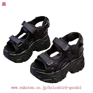 サンダル スポーツサンダル レディース インヒール スポサン 厚底 厚底サンダル ヒールサンダル 歩きやすい おしゃれ ベルクロ マジックテープ アウトドア ブラック ホワイト 旅行 大きいサ