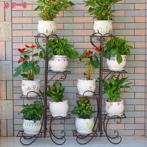 花台 鉢スタンドフラワースタンド アイアン おしゃれ ガーデンラック 4段 棚 プランタースタンド 黒 ガーデニング フラワーラック 屋外 室内 ベランダ 玄関 アンティーク 鉢植え 観葉植物 ブ