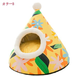 1000円OFFクーポン ペットベッド テント 犬猫用 ペットハウス 通年タイプ クッション付き 犬小屋 屋根付き 猫 テント おしゃれ 犬猫用 室内用 洗える 折りたたみ可 冬寒さ対策 寝床 ペット用品