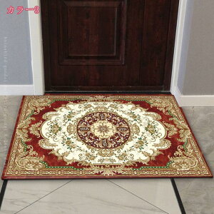 777円OFFクーポン カーペット レトロ ラグ ペルシャ柄 玄関マット じゅうたん おしゃれ 花模様 アンティーク クラシック 青 水色 ブルー レトロ 居間 リビング 寝室 正方形 長方形 春 夏 秋 冬