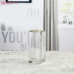 花びん 硝子 方形 ガラスボトル 花瓶 一輪挿し 花器 透明 北欧風 水栽培 ドライフラワー インテリア 現代 おしゃれ 置き物 オフィス クリヤ 高さ25cm フラワーベース かびん シンプル オシャレ