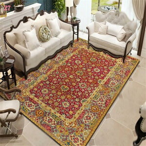 ラグ カーペット 北欧 洗える モダン じゅうたん 1畳 おしゃれ ポリエステル 掃除易い 吸水速乾 抗菌防臭 床暖房対応 大きい オールシーズン適用 低反発 オレンジ ヴィンテージ レトロ 花柄