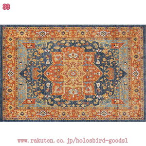 北欧 ラグマットじゅうたん 約 2畳 用 ヨーロピアン ラグ アンティークカーペットモロッカン柄 ラグ ペルシャ絨毯 柄 ビンテー ジ 滑り止め付き 厚手 ペルシャ絨毯風 エスニック 寝室 インテ