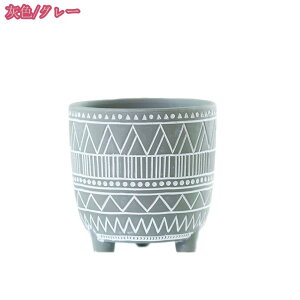 植木鉢 おしゃれ 陶器鉢 幾何学的なデザイン 排水穴 3号 鉢底穴有り 受け皿付き モダン 三足 丸型 インテリア ホワイト ブルー グリーン おしゃれな植木鉢 陶器鉢 ミドル 4号 受け皿付き 植木