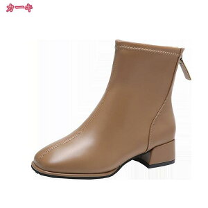 500円OFFクーポン レディース スクエアトゥ ショートブーツ ストレッチブーツ ストレッチ ブーツ 太めヒール 痛くない 歩きやすい 通気性 韓国風 大きいサイズ 小さいサイズ カジュアル ファ