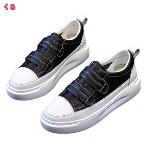 スニーカー 靴 レディース 本革 マジックテープ ローカット フラットシューズ 大きいサイズ 歩きやすい スリッポン ラウンドトゥ 疲れにくい 厚底 スポーツ ランニングシューズ 小さいサイ