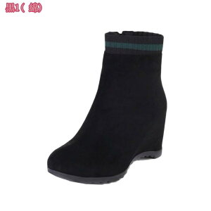 ブーツ レディース スエード ショート ミドル インヒール8cmヒール 暖かい 合成皮革 サイドジッパー ふわふわ ブラック ブラウン 歩きやすい 履きやすい 脱ぎやすい かわいい リボン 秋 冬 22.