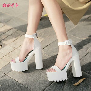 ストラップサンダル ハイヒール 厚底パンプス レディース ラウンドトゥ 美脚 ヒール 14cm 大き小さいいサイズ 歩きやすい 通勤 パーティーウェディングシューズ 夏物 美脚 おしゃれ カジュア