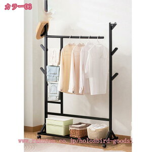 ハンガーラック 棚付き キャスター付き おしゃれ パイプハンガー コート掛け 衣類ラック 衣類収納 頑丈 組立簡単 クローゼット 棚 ラック コートハンガー オープンラック ナチュラル 寝室