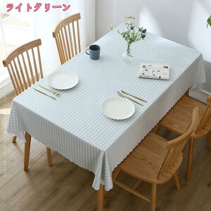 777円OFFクーポン PVC チェックテーブルクロス はっ水加工 家庭用キッチン ホリデーパーティーの装飾 北欧 エレガントな格子パターン テーブルカバー 長方形 防汚性 耐油性 美しいアートテー