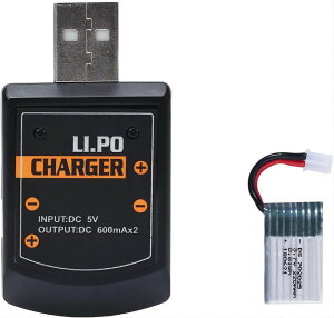 �y���[�zHoly Stone �h���[�� HS210/HS210B�p 3.7V 250mAh �o�b�e���[ USB�[�d��t�� �ߏ[/���d�ی�@�\�t��