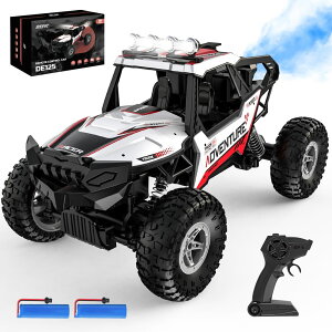 �y�V�����i�zDEERC ���W�R���J�[ 1/16 4WD �l�֋쓮 ���쎞��60�� LED���C�g �X�v���[�@�\ �o�b�e���[2�� 2.4GHz ���싗��40m �h�U �q������ �������� �j�̎q �M�t�g �a���� �v���[���g �����F�؍ς� 