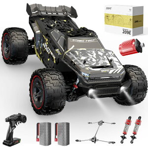 DEERC ���W�R�� �I�t���[�h ���W�R���J�[ ��l���� 4WD �l�֋쓮 1/10�X�P�[�� ����55KM/H ���� �� �����R���J�[ ��^ �u���V���X���[�^�[ 3S�o�b�e���[ �h�U �[�d�� �q�� �j�̎q �������� 209E