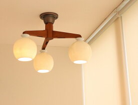 hom 白磁丸3 木製 陶器 3灯 シーリングライト LED 6畳 和風モダン