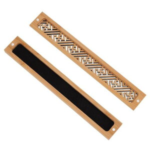 お香立て横置き香炉線香炉線香皿楠竹製不燃綿付き蓋付き木製香炉透かし彫りお香入れスタンド携帯便利薫香炉寝かせる薫香皿リラックス沈静瞑坐瞑想和風古典茶道香道仏壇料亭用香炉ボ…