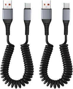 2�{ USB - USB C�R�C���P�[�u�� 3A/15W �����[�d1~4�t�B�[�g CarPlay�AAndroid Auto�A�R�C����USB A - USB C�P�[�u���Ai Phone 15/15 Pro/15 Plus/15 Pro Max�AGalaxy