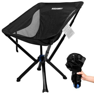 RODANNYアウトドアチェアグリーン折りたたみ椅子超軽量コンパクトキャンプ椅子【耐荷重150kg】コンパクトイス椅子収納袋付属お釣り登山携帯便利キャンプイス航空機グレードアルミニウム...