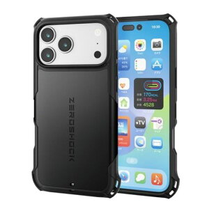 �G���R�� iPhone 17 Pro Max �P�[�X �J�o�[ �ϏՌ� �Ռ��z�� ZEROSHOCK MAGKEEP ���C�����X�[�d�Ή� [�t�B�����t��] �n�j�J���\�� 4�p�_���p�[ �J���������Y�ی�݌v �u���b�N PM-A25DZEROMGBK