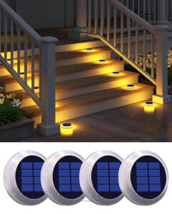 ソーラーライトYilaieガーデンライト屋外ソーラーグラウンドライト埋め込み式超高輝度照明防犯ライトIP68防水自動点灯/消灯太陽光パネル充電玄関先庭車道歩道芝生駐車場に最適(4個セット)