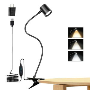 CliponLightReadingLight3ColorModesClampDeskLampCRI90+EyeProtectionCliponDeskLightwith3000-6500KUSBClamp
