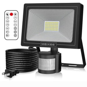 MEIKEE�y2023�N���ǃ����R������z�Z���T�[���C�g���O�l��������h�ƏƖ�50W5000LM�펞�_���@�\PIR�l�����o�������������F6500K�����P�x���ԏꌺ�֓��q�ɉ��������̖h�Ƃ�IP66�h�����{������c