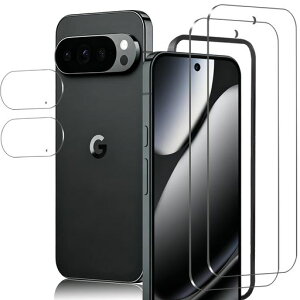 pixel 10 Pro �K���X�t�B���� + Google Pixel 10 Pro �J�����t�B�����y���Ɏq���{���zgooglepixel10 Pro �ی�t�B���� �w��F�ؑΉ� �d�x9H �ϏՌ� �X�N���b�`�h�~ �����z�� �I�o�I�[�o�[�h�~ �C�A�[��