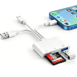 SD�J�[�h���[�_�[3in1Type-C/USB-A�Ή��y�����]���EOTG�@�\�zSD/TF/USB�ϊ��A�_�v�^�v���O&�v���C�o�����f�[�^�]���ݒ�s�viPhone15/16/17�EiPad�EMacBook�EAndroid�EPC�Ή�