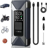 ASMAX自転車空気入れ電動空気入れバイク車エアーポンプ2500mAhx3大容量バッテリー最大圧力160PSIタイヤ空…
