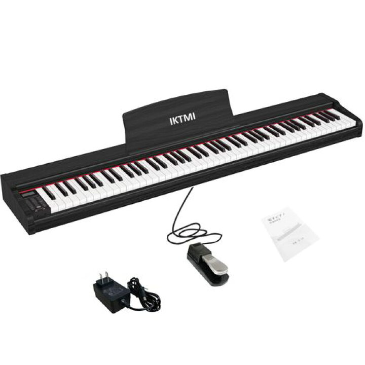楽天市場】IKTMI 電子ピアノ 88鍵盤 ペダル付き 木製 キーボード 