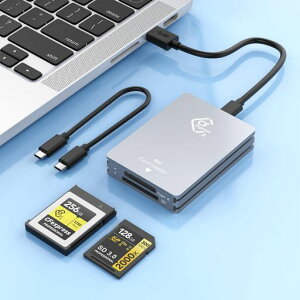 CFexpressType-A�J�[�h���[�_�[&SD�J�[�h���[�_�[2in1�AUSB3.2(Gen2)10Gbps�Ή�CFexpressTypeA/SD/CF���[�_�[�A�_�v�^�[USB-A&USB-C�P�[�u���t��