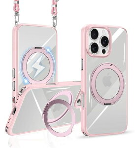 TUULAASII FOR IPHONE 16 PRO MAX �p �P�[�X �N���A �V�����_�[ ���@�\360�x��]�X�^���h MAGSAFE�Ή� ���߉\ �X�g���b�v�t�� ���C�����X�[�d �ϏՌ� �J���������Y�ی� ��PHONE16 �v�� �}�b�N�X �Ή�
