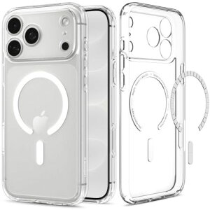 Spigen iPhone 18 Pro / 17 Pro �P�[�X MagSafe�Ή� ���� �E���g���E�n�C�u���b�h�E�}�O�t�B�b�g(�N���A�E�z���C�g)