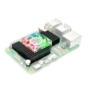 ElectroCookieRaspberryPi5�A�N�e�B�u�N�[���[�ACPU�q�[�g�V���N�A���x�����p�t�@���t��RaspberryPi5(RGBLED)�p