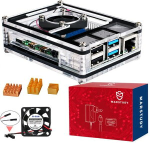 Raspberry Pi 4 Model B�p�t�@����p&���q�[�g�V���N�Z�b�g�t���P�[�X2�p�b�N�B�N���A�B