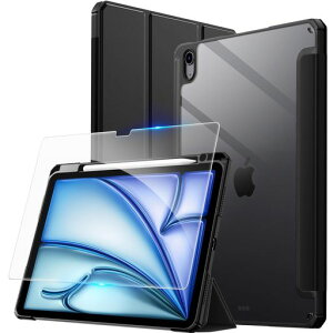 [iPad air 11�C���` �P�[�X �K���X�t�B���� �Z�b�g �y�����[]CACOE iPad air M4/M3/M2(2026/2025/2024) �A�C�p�b�h�p �����P�[�X �I�[�g�X���[�v �O�܂� �����΂��� �J�o�[ �u���b�N