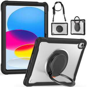 GOOVEN 2022 iPad 10 ��10 ����/iPad 11(A16)2025 ��11�����p�^�P�[�X 360° ��]�����O �������P�[�X �w�ʃJ�o�[ ���|�� ���߉\ �V�����_�[�X�g���b�v�t�� ���^ �y�� �y���z���_�[�t��,����