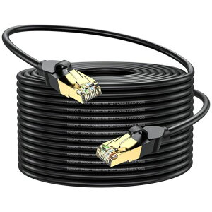 CHENLUKJ LAN�P�[�u�� 100m CAT6A �J�e�S��6 ���� �����P�[�u�� PoE�Ή� 26AWG 550MHz 10Gbps/�M�K�r�b�g�Ή� CAT6���� RJ45�����b�L�R�l�N�^ �ܐ܂�h�~ �ό� �ƒ�/�I�t�B�X/�Q�[���@�p �������O�p