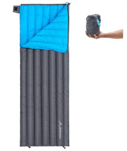 BISINNAダウン寝袋封筒型コンパクト超軽量780g防水保温防寒連結可能650FP90%純度快適温度0~10°C登山キャンプ車中泊自宅来客用昼寝夜勤冬用四季使用可能ワイド幅80cm*長さ200cmYS015BR